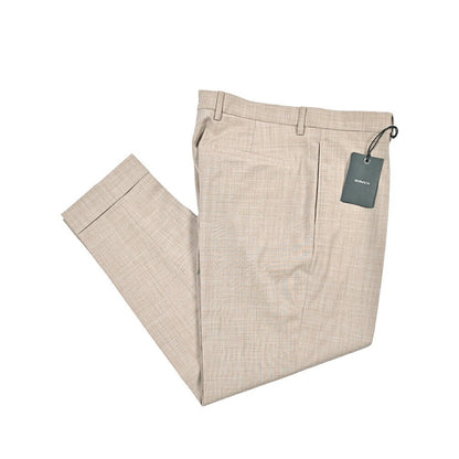 BERWICH “CHIAIA LONG” 高機能ストレッチウール ワンタックスラックス グレージュ(desert) 52 | GUARDAROBA MILANO OFFICIAL STORE