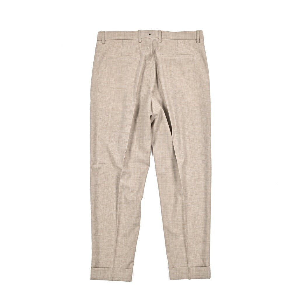 BERWICH “CHIAIA LONG” 高機能ストレッチウール ワンタックスラックス グレージュ(desert) 52 | GUARDAROBA MILANO OFFICIAL STORE