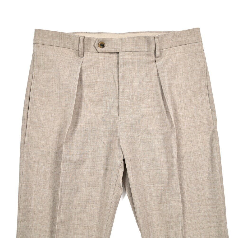 BERWICH “CHIAIA LONG” 高機能ストレッチウール ワンタックスラックス グレージュ(desert) 52 | GUARDAROBA MILANO OFFICIAL STORE