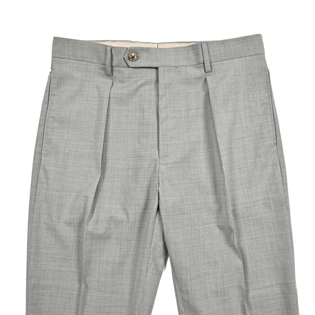 BERWICH “CHIAIA LONG” 高機能ストレッチウール ワンタックスラックス グレー(grey) 48 | GUARDAROBA MILANO OFFICIAL STORE
