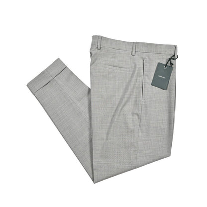 BERWICH “CHIAIA LONG” 高機能ストレッチウール ワンタックスラックス グレー(grey) 48 | GUARDAROBA MILANO OFFICIAL STORE