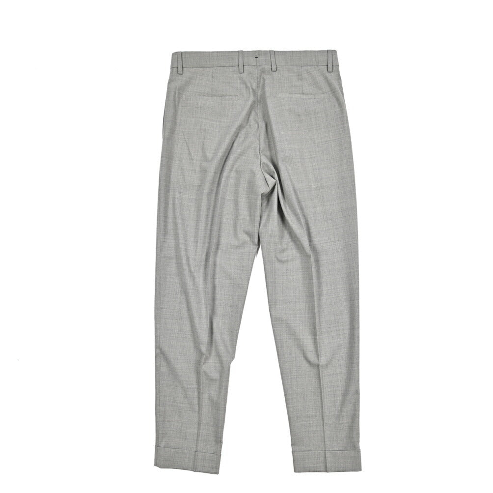BERWICH “CHIAIA LONG” 高機能ストレッチウール ワンタックスラックス グレー(grey) 48 | GUARDAROBA MILANO OFFICIAL STORE