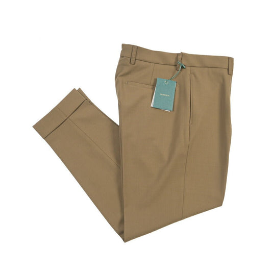 BERWICH “CHIAIA LONG” 高機能ストレッチウール ワンタックスラックス カーキグリーン(olive) 46 | GUARDAROBA MILANO OFFICIAL STORE