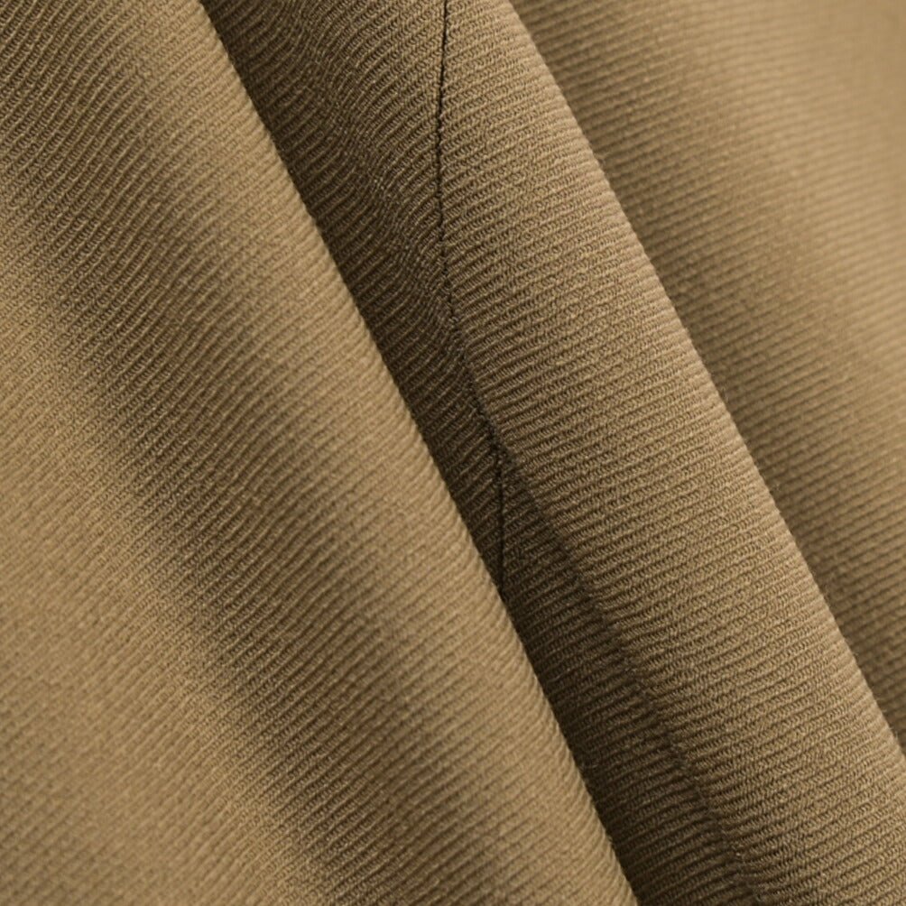 BERWICH “CHIAIA LONG” 高機能ストレッチウール ワンタックスラックス カーキグリーン(olive) 46 | GUARDAROBA MILANO OFFICIAL STORE