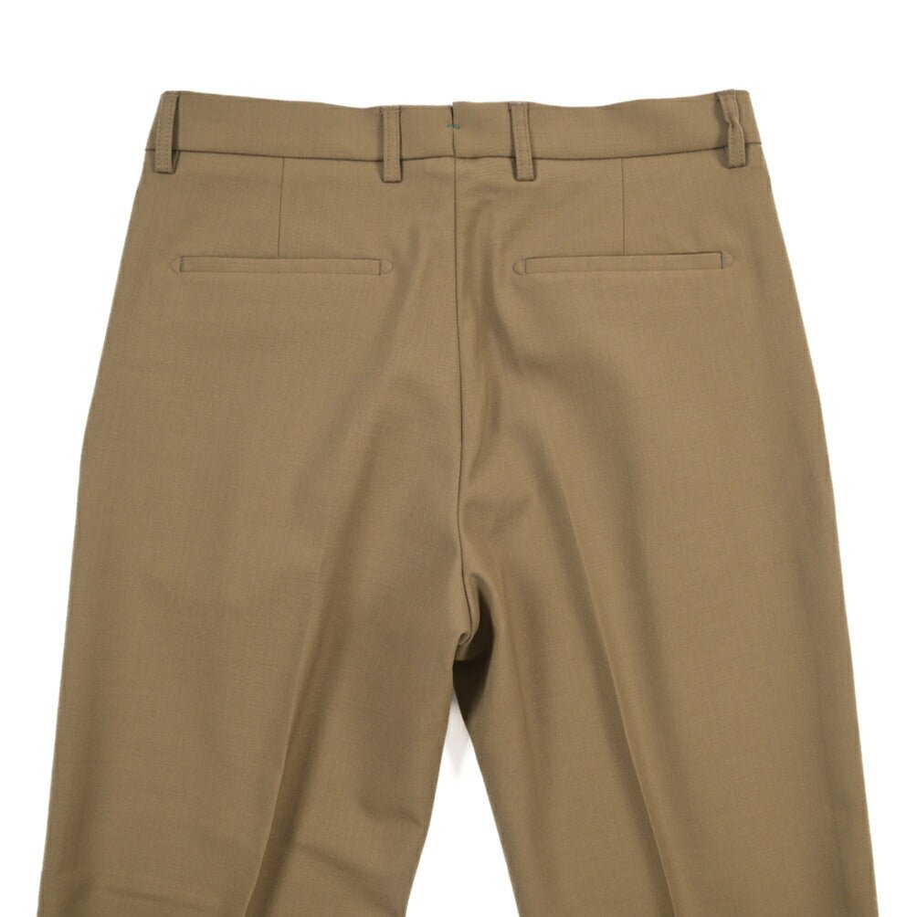 BERWICH “CHIAIA LONG” 高機能ストレッチウール ワンタックスラックス カーキグリーン(olive) 46 | GUARDAROBA MILANO OFFICIAL STORE
