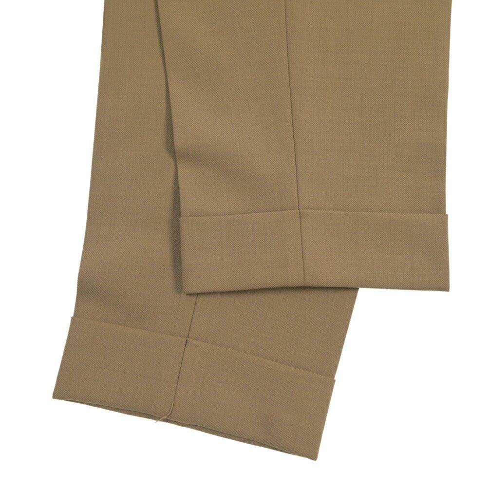 BERWICH “CHIAIA LONG” 高機能ストレッチウール ワンタックスラックス カーキグリーン(olive) 46 | GUARDAROBA MILANO OFFICIAL STORE