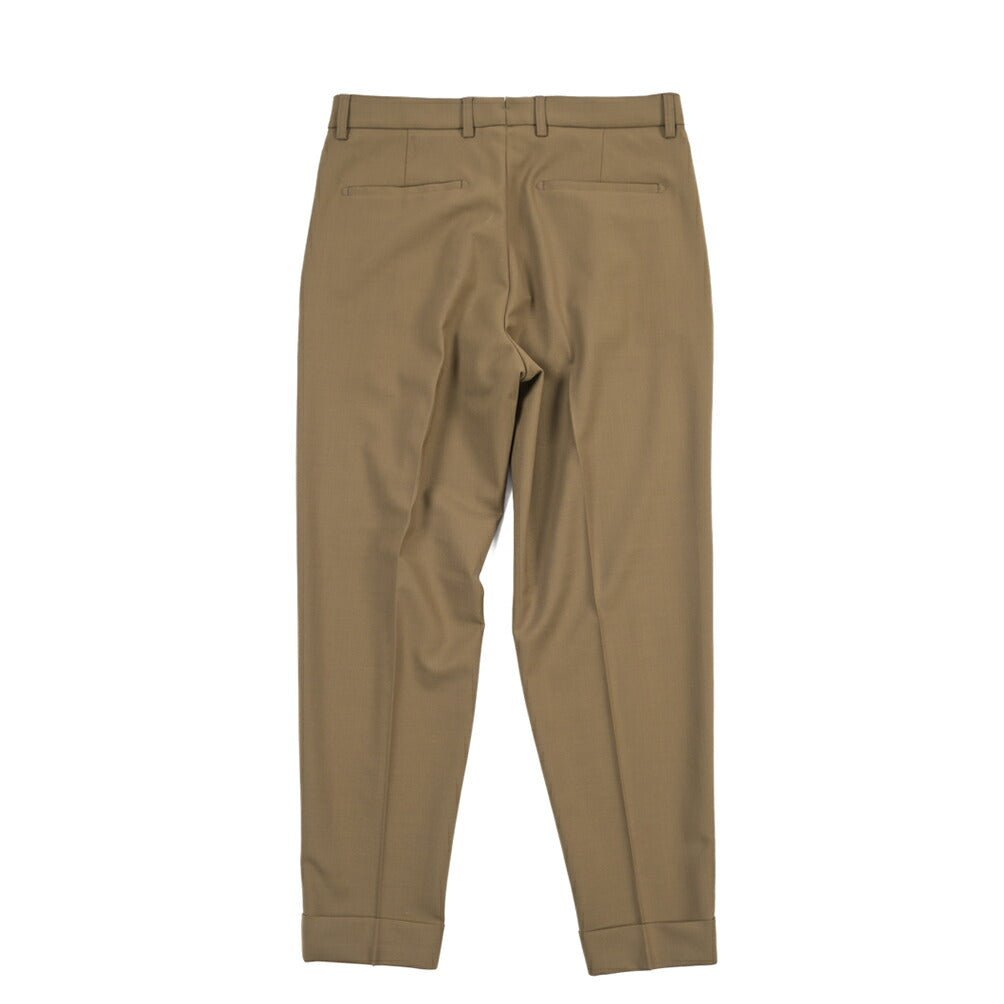 BERWICH “CHIAIA-LONG” ポリエステル混ウール ワンタックスラックス カーキグリーン(olive) 46 | GUARDAROBA MILANO OFFICIAL STORE