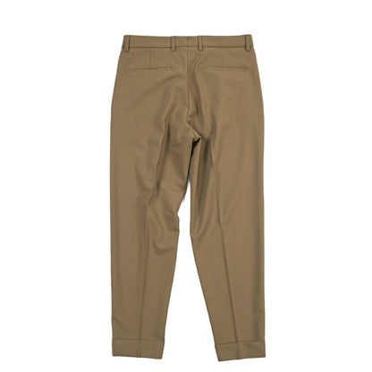 BERWICH “CHIAIA-LONG” ポリエステル混ウール ワンタックスラックス カーキグリーン(olive) 46 | GUARDAROBA MILANO OFFICIAL STORE