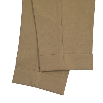 BERWICH “CHIAIA-LONG” ポリエステル混ウール ワンタックスラックス カーキグリーン(olive) 46 | GUARDAROBA MILANO OFFICIAL STORE