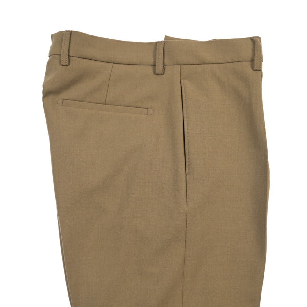 BERWICH “CHIAIA-LONG” ポリエステル混ウール ワンタックスラックス カーキグリーン(olive) 46 | GUARDAROBA MILANO OFFICIAL STORE