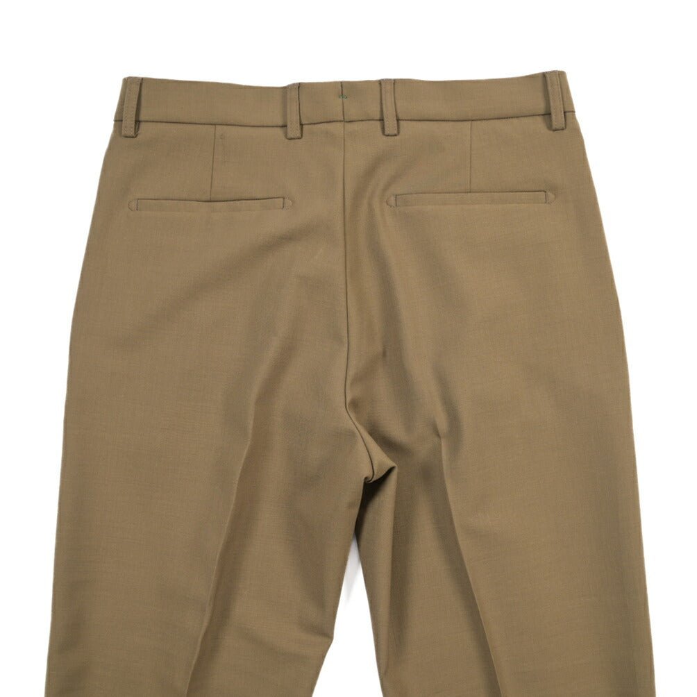 BERWICH “CHIAIA-LONG” ポリエステル混ウール ワンタックスラックス カーキグリーン(olive) 46 | GUARDAROBA MILANO OFFICIAL STORE