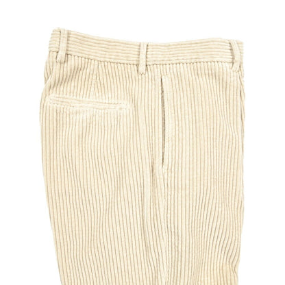 BERWICH “CHIAIA LONG - GD” コットン100% 太畝コーデュロイワンタックパンツ ベージュ(ds0001) 46 | GUARDAROBA MILANO OFFICIAL STORE