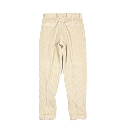 BERWICH “CHIAIA LONG - GD” コットン100% 太畝コーデュロイワンタックパンツ ベージュ(ds0001) 46 | GUARDAROBA MILANO OFFICIAL STORE