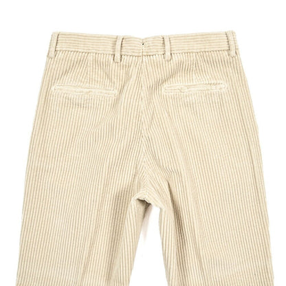 BERWICH “CHIAIA LONG - GD” コットン100% 太畝コーデュロイワンタックパンツ ベージュ(ds0001) 46 | GUARDAROBA MILANO OFFICIAL STORE