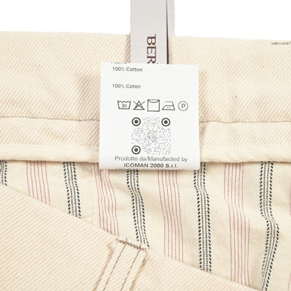 BERWICH “CHIAIA LONG - GD” コットン100%デニム ワンタックパンツ / デニスラ オフホワイト(ecru denim) 44 | GUARDAROBA MILANO OFFICIAL STORE