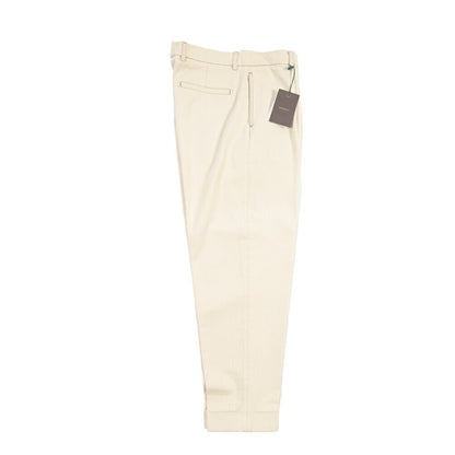 BERWICH “CHIAIA LONG - GD” コットン100%デニム ワンタックパンツ / デニスラ オフホワイト(ecru denim) 44 | GUARDAROBA MILANO OFFICIAL STORE