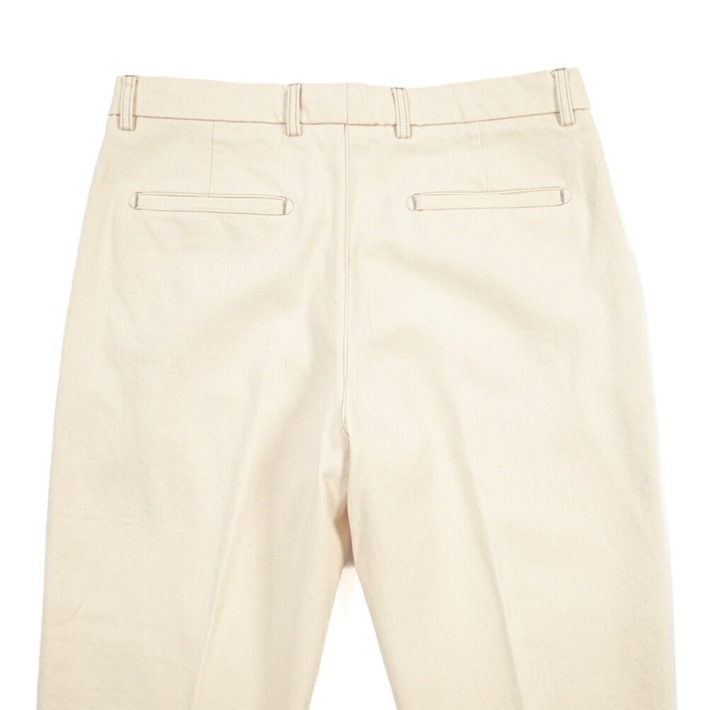 BERWICH “CHIAIA LONG - GD” コットン100%デニム ワンタックパンツ / デニスラ オフホワイト(ecru denim) 44 | GUARDAROBA MILANO OFFICIAL STORE