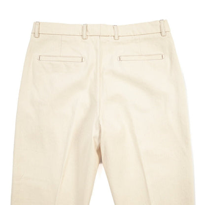 BERWICH “CHIAIA LONG - GD” コットン100%デニム ワンタックパンツ / デニスラ オフホワイト(ecru denim) 44 | GUARDAROBA MILANO OFFICIAL STORE