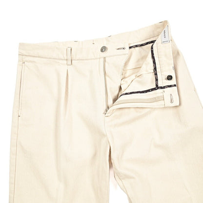BERWICH “CHIAIA LONG - GD” コットン100%デニム ワンタックパンツ / デニスラ オフホワイト(ecru denim) 54 | GUARDAROBA MILANO OFFICIAL STORE