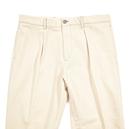 BERWICH “CHIAIA LONG - GD” コットン100%デニム ワンタックパンツ / デニスラ オフホワイト(ecru denim) 54 | GUARDAROBA MILANO OFFICIAL STORE