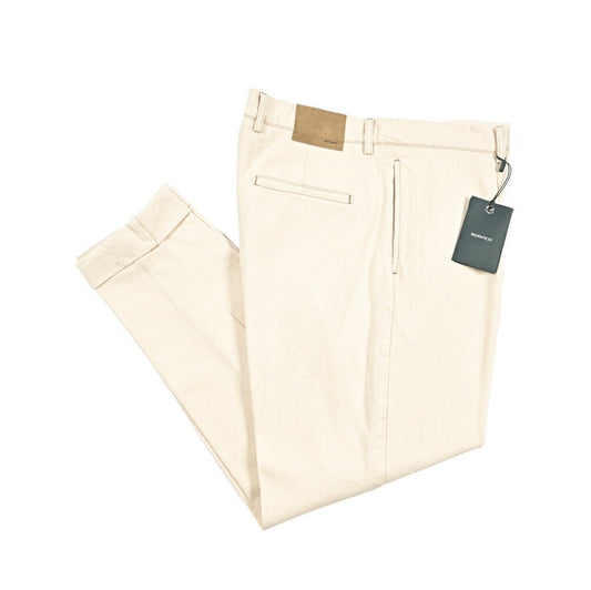 BERWICH “CHIAIA LONG - GD” コットン100%デニム ワンタックパンツ / デニスラ オフホワイト(ecru denim) 54 | GUARDAROBA MILANO OFFICIAL STORE