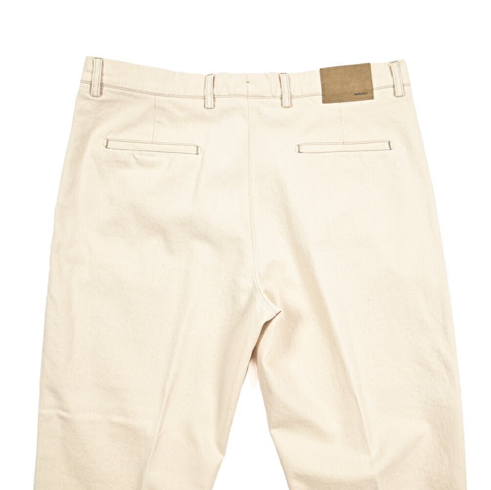 BERWICH “CHIAIA LONG - GD” コットン100%デニム ワンタックパンツ / デニスラ オフホワイト(ecru denim) 54 | GUARDAROBA MILANO OFFICIAL STORE