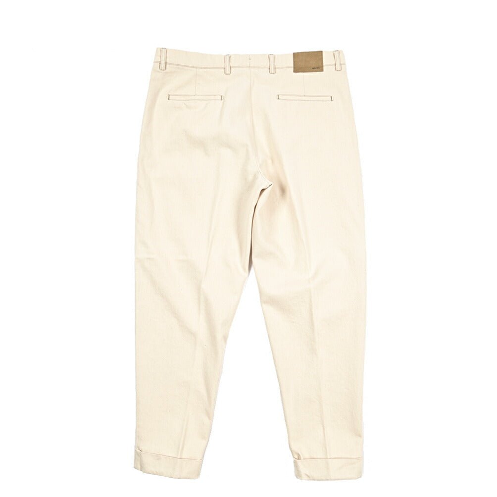BERWICH “CHIAIA LONG - GD” コットン100%デニム ワンタックパンツ / デニスラ オフホワイト(ecru denim) 54 | GUARDAROBA MILANO OFFICIAL STORE