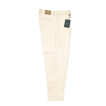 BERWICH “CHIAIA LONG - GD” コットン100%デニム ワンタックパンツ / デニスラ オフホワイト(ecru denim) 54 | GUARDAROBA MILANO OFFICIAL STORE