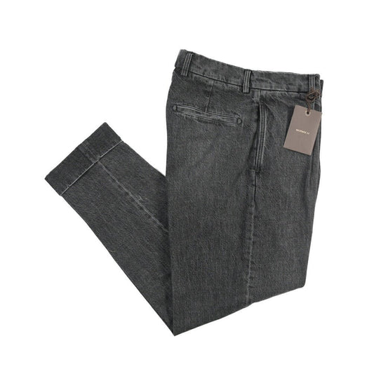 BERWICH “CHIAIA LONG-GD” コットン100%デニム ワンタックスラックス ブラック(black denim) 46 | GUARDAROBA MILANO OFFICIAL STORE
