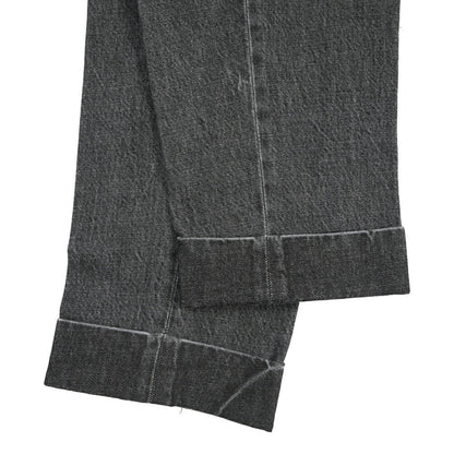 BERWICH “CHIAIA LONG-GD” コットン100%デニム ワンタックスラックス ブラック(black denim) 46 | GUARDAROBA MILANO OFFICIAL STORE