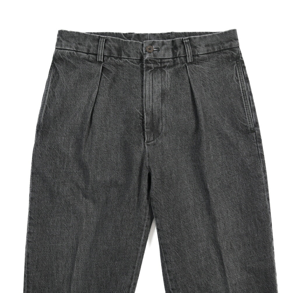 BERWICH “CHIAIA LONG-GD” コットン100%デニム ワンタックスラックス ブラック(black denim) 46 | GUARDAROBA MILANO OFFICIAL STORE