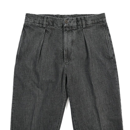 BERWICH “CHIAIA LONG-GD” コットン100%デニム ワンタックスラックス ブラック(black denim) 46 | GUARDAROBA MILANO OFFICIAL STORE