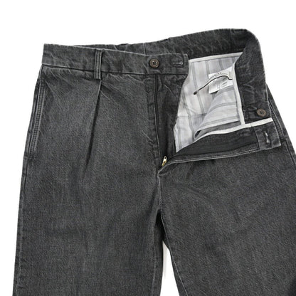 BERWICH “CHIAIA LONG-GD” コットン100%デニム ワンタックスラックス ブラック(black denim) 46 | GUARDAROBA MILANO OFFICIAL STORE