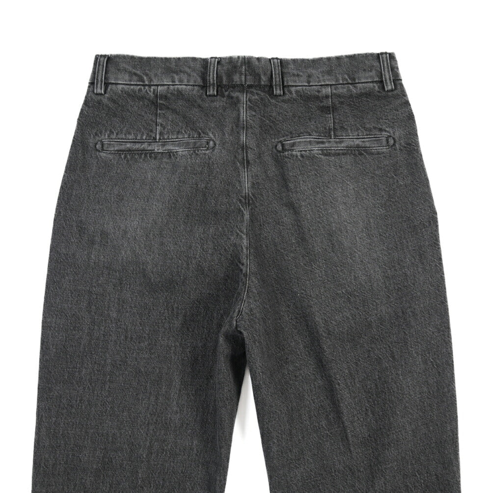 BERWICH “CHIAIA LONG-GD” コットン100%デニム ワンタックスラックス ブラック(black denim) 46 | GUARDAROBA MILANO OFFICIAL STORE