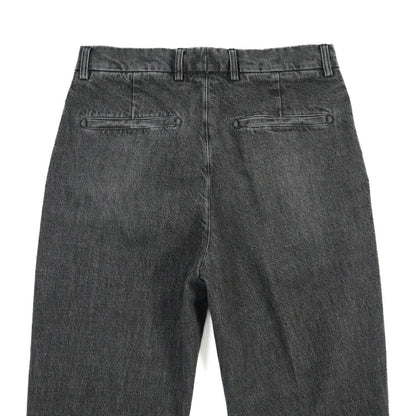 BERWICH “CHIAIA LONG-GD” コットン100%デニム ワンタックスラックス ブラック(black denim) 46 | GUARDAROBA MILANO OFFICIAL STORE