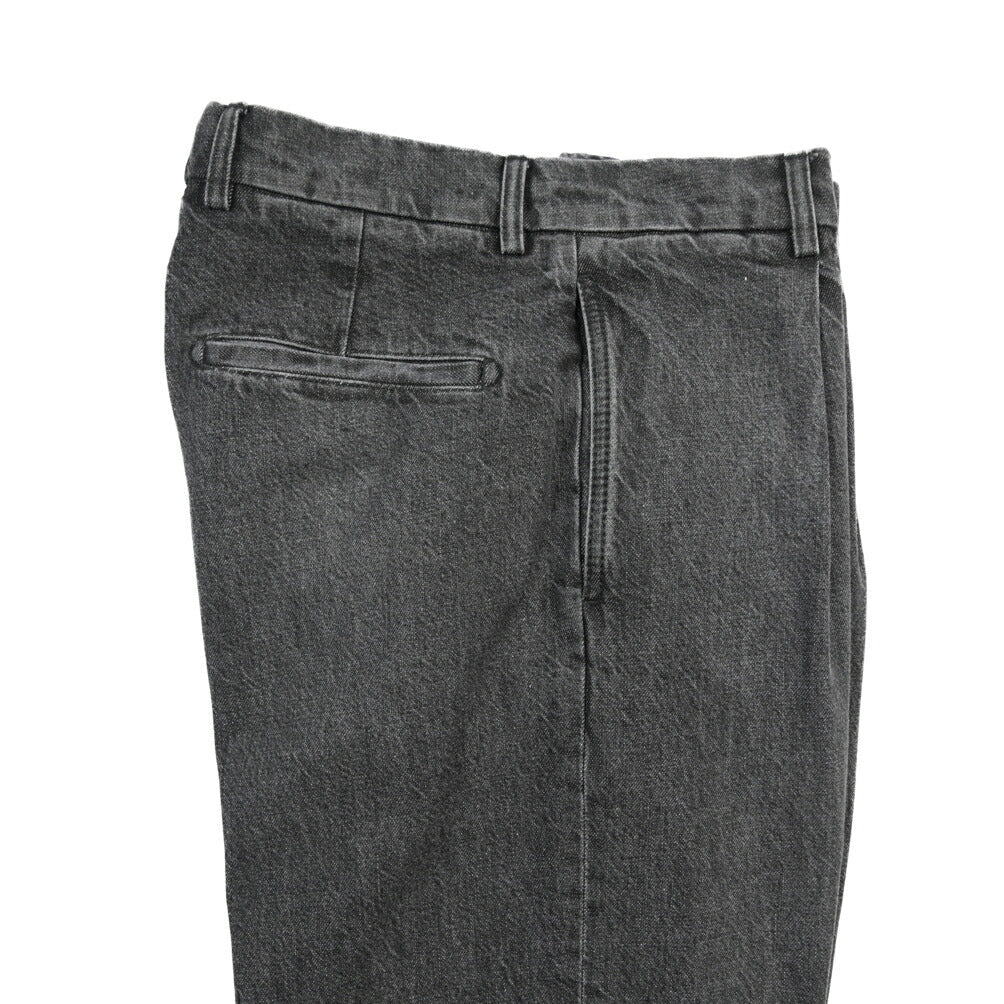 BERWICH “CHIAIA LONG-GD” コットン100%デニム ワンタックスラックス ブラック(black denim) 46 | GUARDAROBA MILANO OFFICIAL STORE