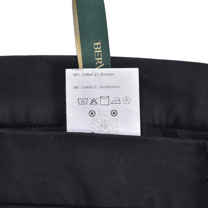 BERWICH “CHIAIA LONG-GD 1P” ストレッチコットン ワンタックチノパンツ ブラック(black) 46 | GUARDAROBA MILANO OFFICIAL STORE