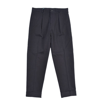BERWICH “CHIAIA LONG-GD 1P” ストレッチコットン ワンタックチノパンツ ブラック(black) 46 | GUARDAROBA MILANO OFFICIAL STORE