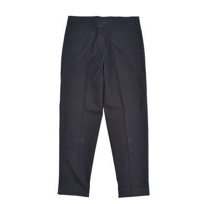 BERWICH “CHIAIA LONG-GD 1P” ストレッチコットン ワンタックチノパンツ ブラック(black) 46 | GUARDAROBA MILANO OFFICIAL STORE