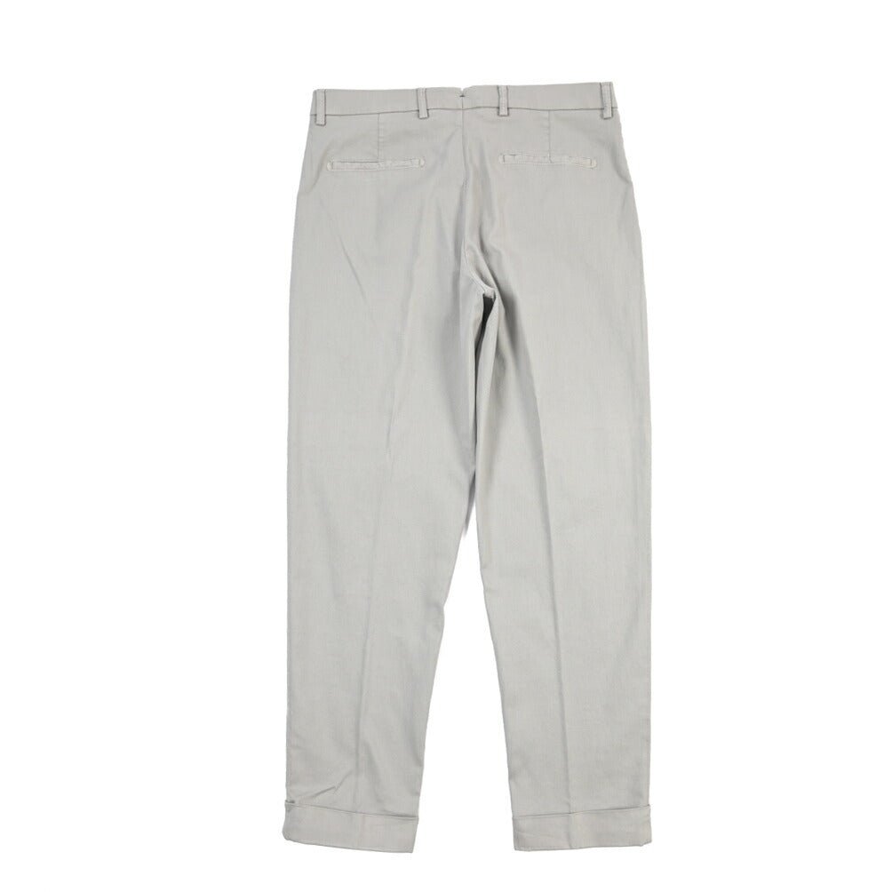 BERWICH “CHIAIA LONG - GD” リヨセル混コットン ワンタックストレッチパンツ グレー(conza701) 48 | GUARDAROBA MILANO OFFICIAL STORE