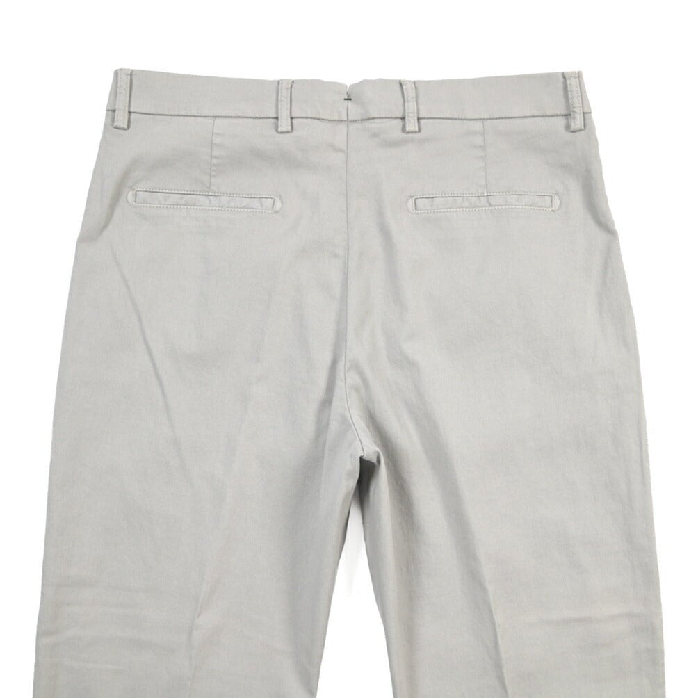 BERWICH “CHIAIA LONG - GD” リヨセル混コットン ワンタックストレッチパンツ グレー(conza701) 48 | GUARDAROBA MILANO OFFICIAL STORE