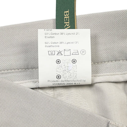 BERWICH “CHIAIA LONG - GD” リヨセル混コットン ワンタックストレッチパンツ グレー(conza701) 48 | GUARDAROBA MILANO OFFICIAL STORE
