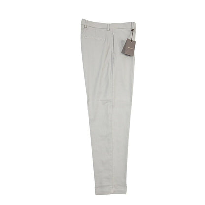 BERWICH “CHIAIA LONG - GD” リヨセル混コットン ワンタックストレッチパンツ グレー(conza701) 48 | GUARDAROBA MILANO OFFICIAL STORE