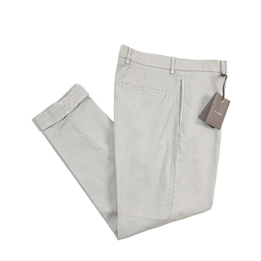 BERWICH “CHIAIA LONG - GD” リヨセル混コットン ワンタックストレッチパンツ グレー(conza701) 48 | GUARDAROBA MILANO OFFICIAL STORE