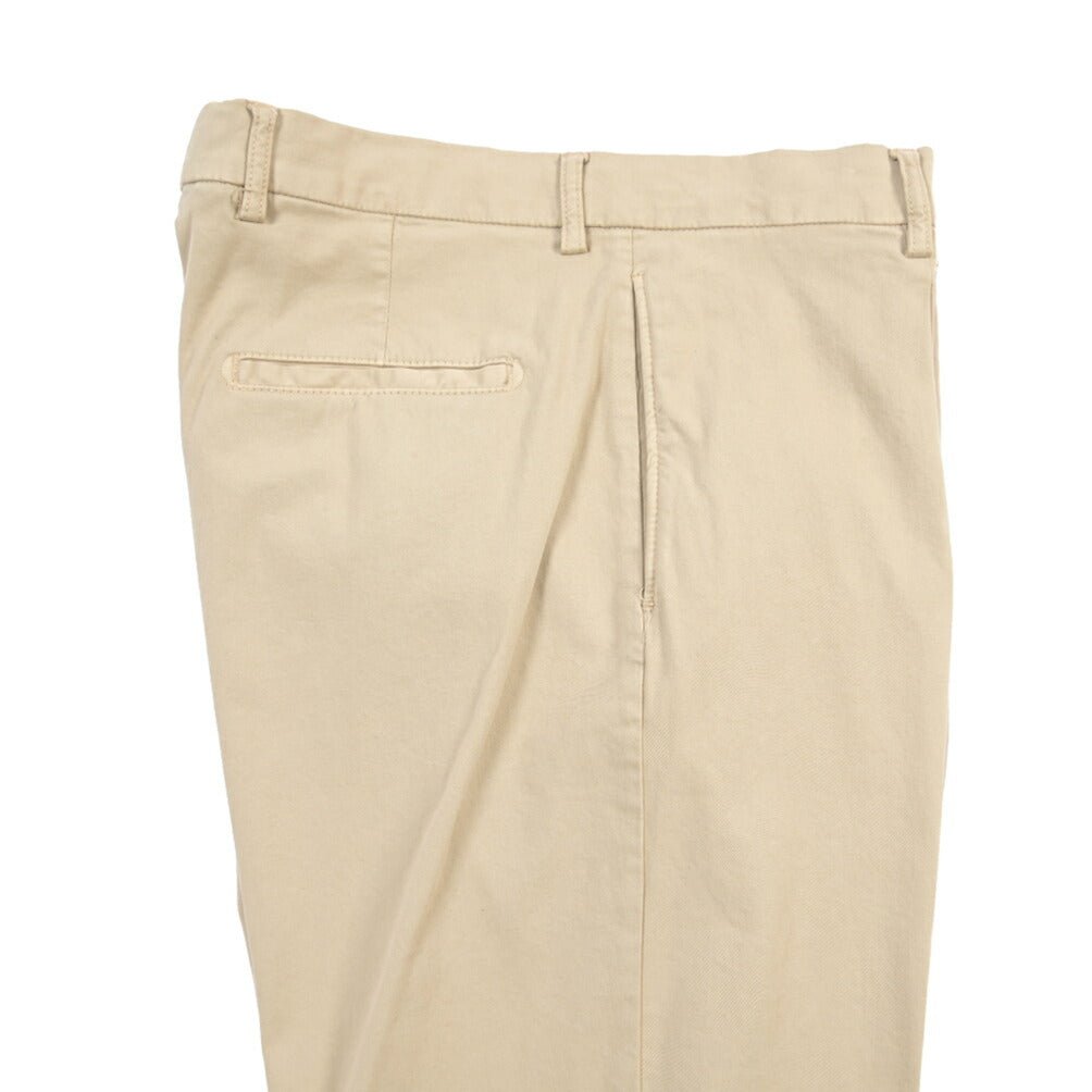 BERWICH “CHIAIA LONG - GD” リヨセル混コットン ワンタックストレッチパンツ ベージュ(beige208) 44 | GUARDAROBA MILANO OFFICIAL STORE