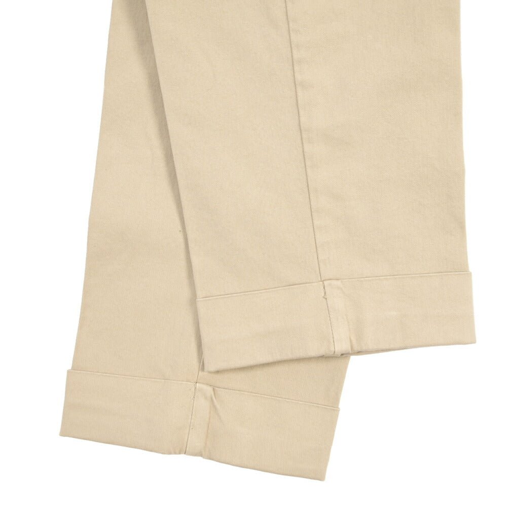 BERWICH “CHIAIA LONG - GD” リヨセル混コットン ワンタックストレッチパンツ ベージュ(beige208) 44 | GUARDAROBA MILANO OFFICIAL STORE