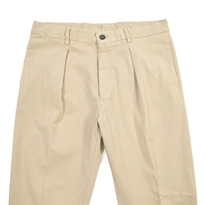 BERWICH “CHIAIA LONG - GD” リヨセル混コットン ワンタックストレッチパンツ ベージュ(beige208) 44 | GUARDAROBA MILANO OFFICIAL STORE