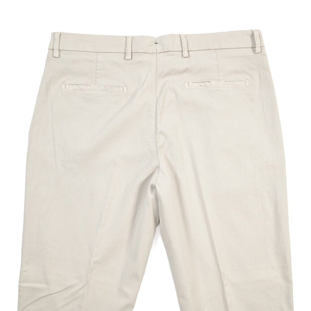 BERWICH “CHIAIA LONG - GD” リヨセル混コットン ワンタックストレッチパンツ ライトグレー(pomice008) 52 | GUARDAROBA MILANO OFFICIAL STORE
