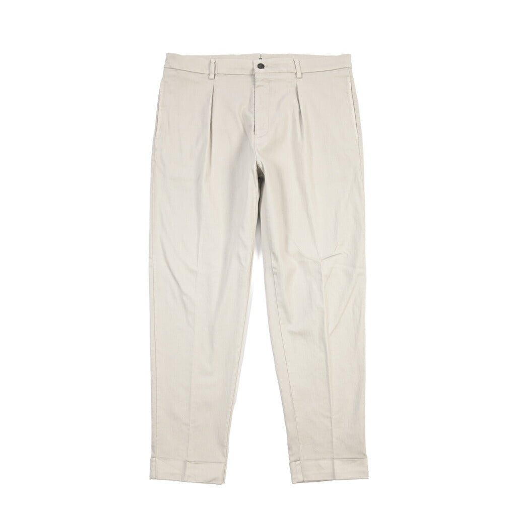 BERWICH “CHIAIA LONG - GD” リヨセル混コットン ワンタックストレッチパンツ ライトグレー(pomice008) 52 | GUARDAROBA MILANO OFFICIAL STORE