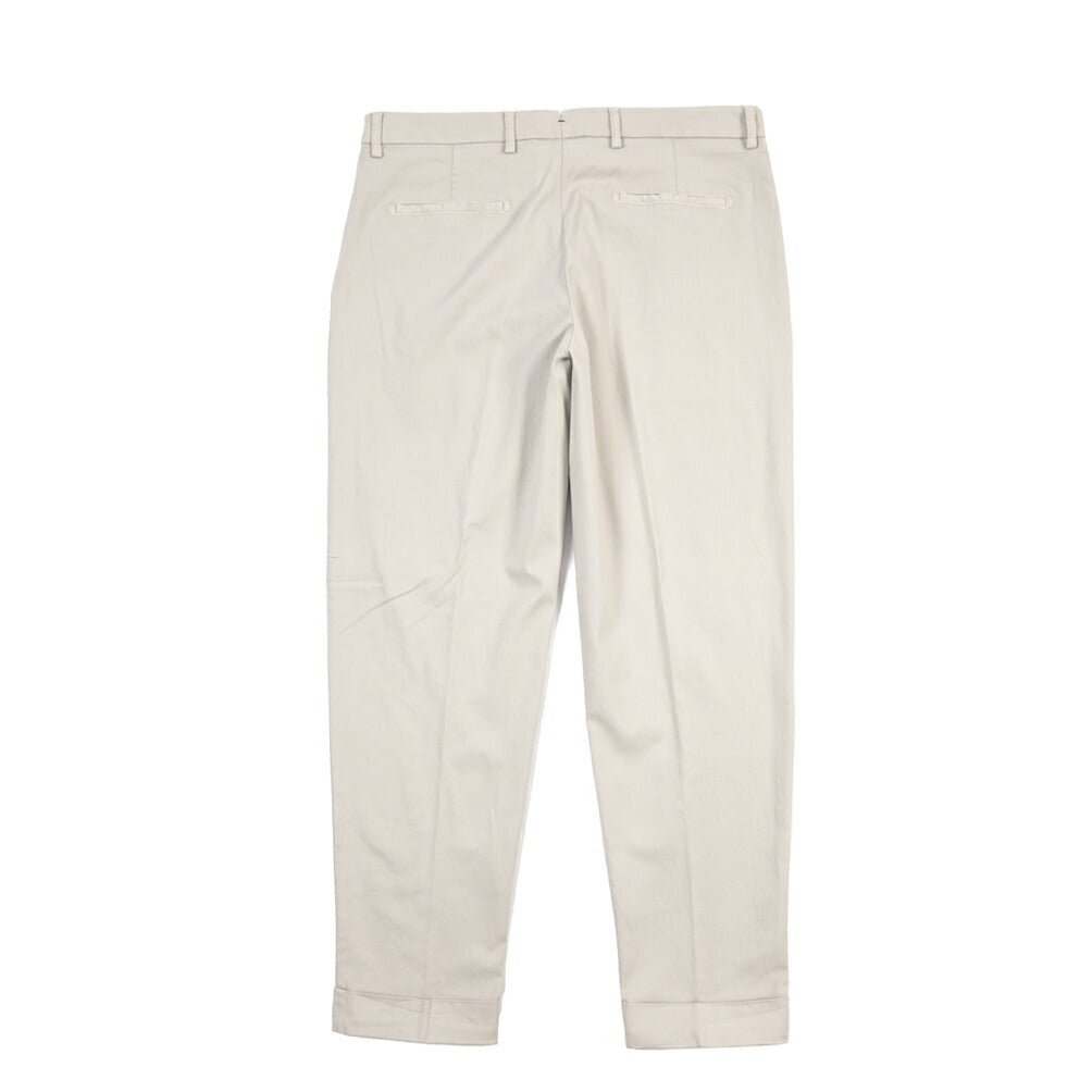 BERWICH “CHIAIA LONG - GD” リヨセル混コットン ワンタックストレッチパンツ ライトグレー(pomice008) 52 | GUARDAROBA MILANO OFFICIAL STORE